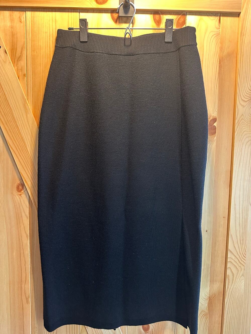 NWT J.Crew Merino Wool Wrap Sweater Midi Skirt Black Size M